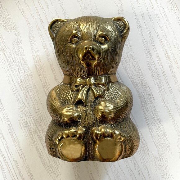 Other - Cute 70s Vintage Bear Piggy Bank
